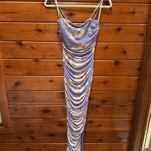 Lulu's Lavender Floral Maxi Dress